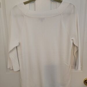 Talbots white 3/4 length sweater